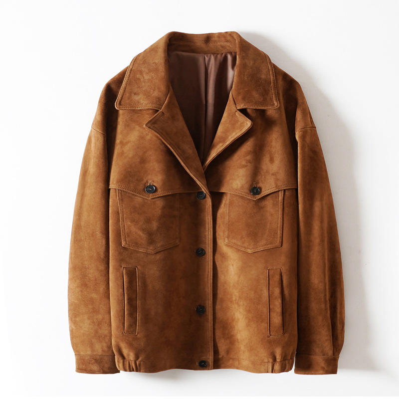 Women's genuine leather coat - New Arrival Autumn Winter Leather Coat Vintage Single-brea | Unidekuaidi