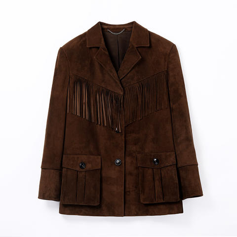 Women's genuine leather coat - New Arrival Fashion Vintage Brown Jacket French Style Shee | Unidekuaidi