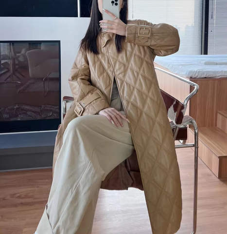 Women's genuine leather coat - Latest Design Woman Goose Down Coats Women Fashion Solid C | Unidekuaidi