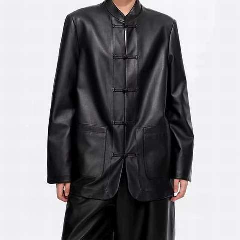 Women's genuine leather coat - Autumn Winter Women's Stand Collar Hand Woven Sheepskin Ja | Unidekuaidi