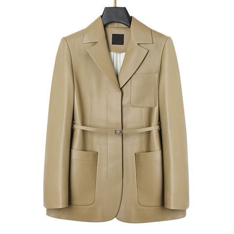 Women's genuine leather coat - Leisure Personality OL Suit Collar Genuine Leather Sheepsk | Unidekuaidi