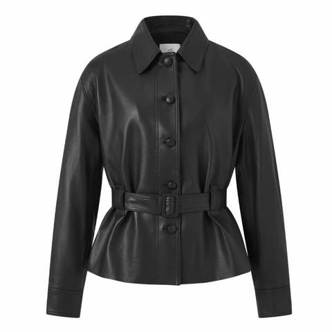 Women's genuine leather coat - Early Autumn New Fashion Stylish Cropped Leather Coat Wome | Unidekuaidi