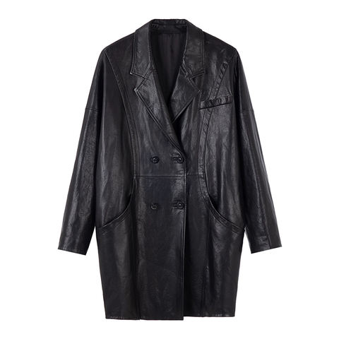 Women's genuine leather coat - Vegetable Tanned Sheepskin with European and American Styl | Unidekuaidi