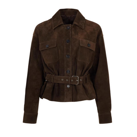 Women's genuine leather coat - New Arrival Original Suede Leather Coat Turn-down Collar B | Unidekuaidi