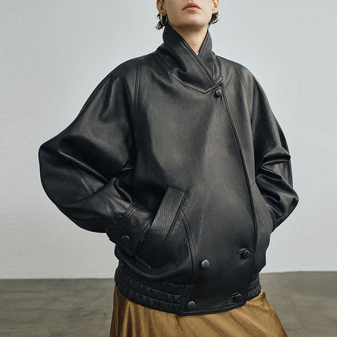 Women's genuine leather coat - New Autumn Winter Imported Goat Meilad Retro Silhouette Wo | Unidekuaidi