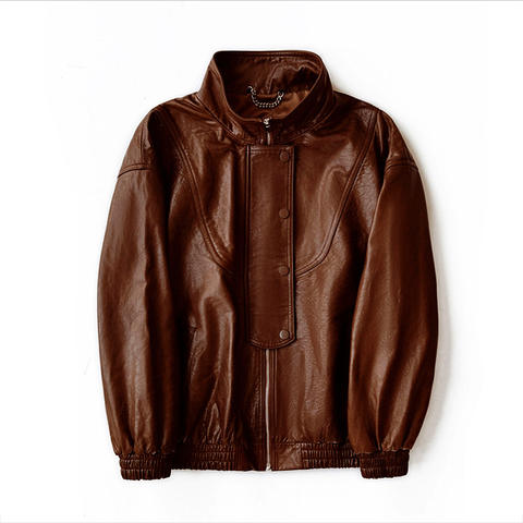 Women's genuine leather coat - Autumn and Winter New European and American Retro Style Lo | Unidekuaidi