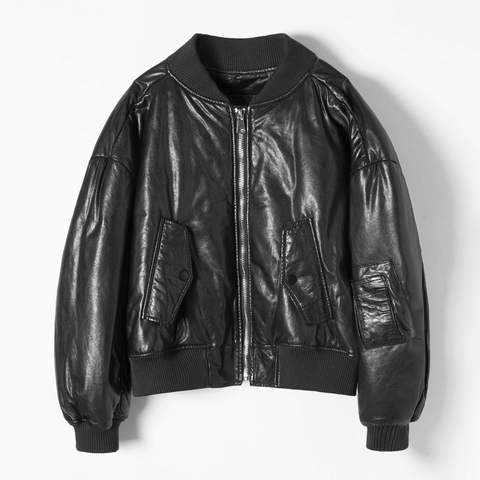 Women's genuine leather coat - New Product Custom Genuine Sheep Leather Down Coat Zipper | Unidekuaidi