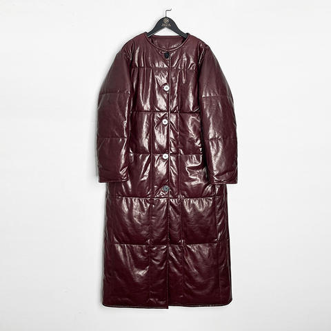Women's genuine leather coat - New Trends Women Fashion Cloth Long Down Jacket Coats Vint | Unidekuaidi