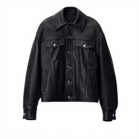 Women's genuine leather coat - Popular Products Custom Made Polo-collar Leather Coat Elep | Unidekuaidi