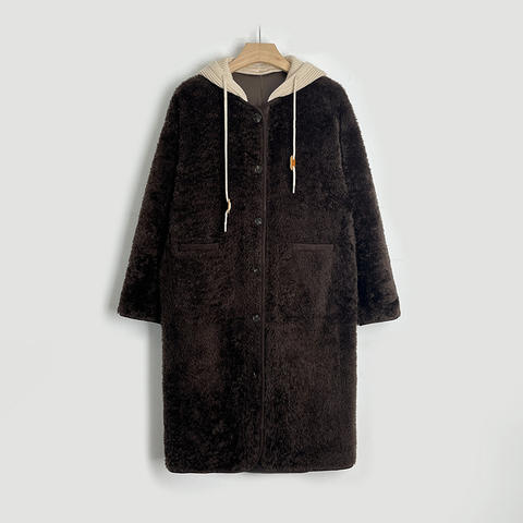 Women's genuine leather coat - Women Trendy Fashion Clothes Lagon Curly Fur Coat Detachab | Unidekuaidi