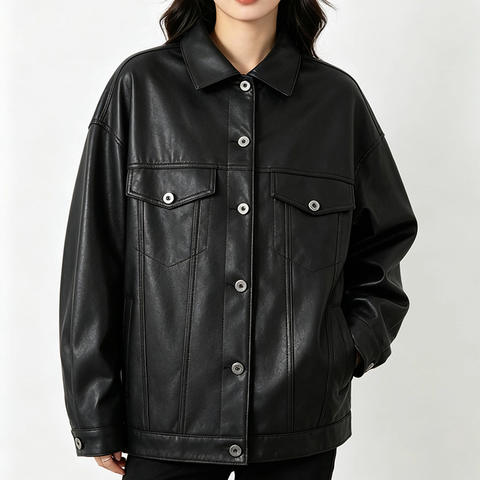 Women's genuine leather coat - HN4179 2026 Autumn Unisex Lapel Vegetable-Tanned Sheepskin | Unidekuaidi