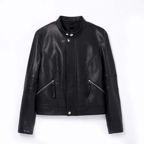Women's genuine leather coat - New Arrivals Women Clothes Women's Fashion Stand-up Collar | Unidekuaidi