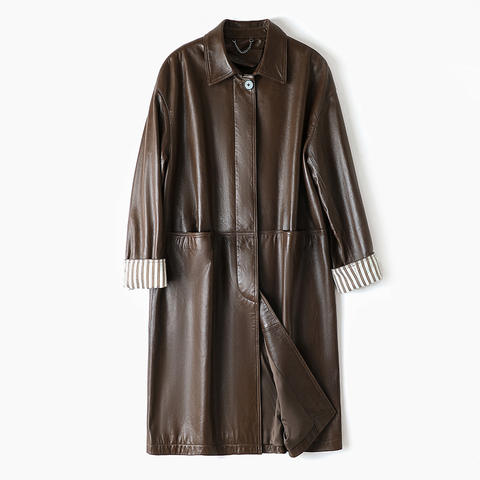 Women's genuine leather coat - Winter 2025 Women Fashion Oil Wax Plant Tanned Sheepskin S | Unidekuaidi