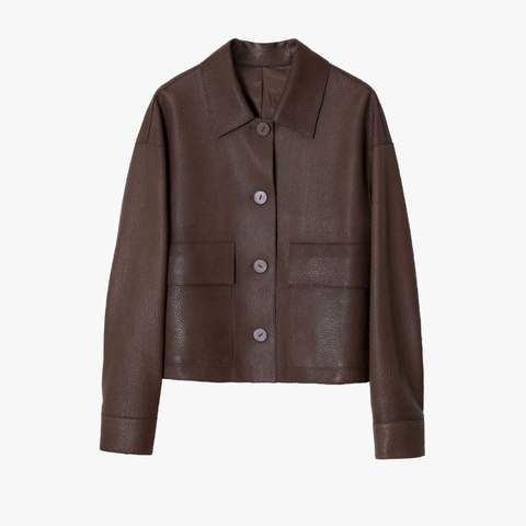 Women's genuine leather coat - Stylish Women's Genuine Sheep Skin Leather Coat Single Bre | Unidekuaidi