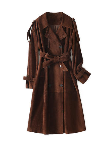 Women's genuine leather coat - New Arrival Women's Fashion Clothes British Style Double-b | Unidekuaidi