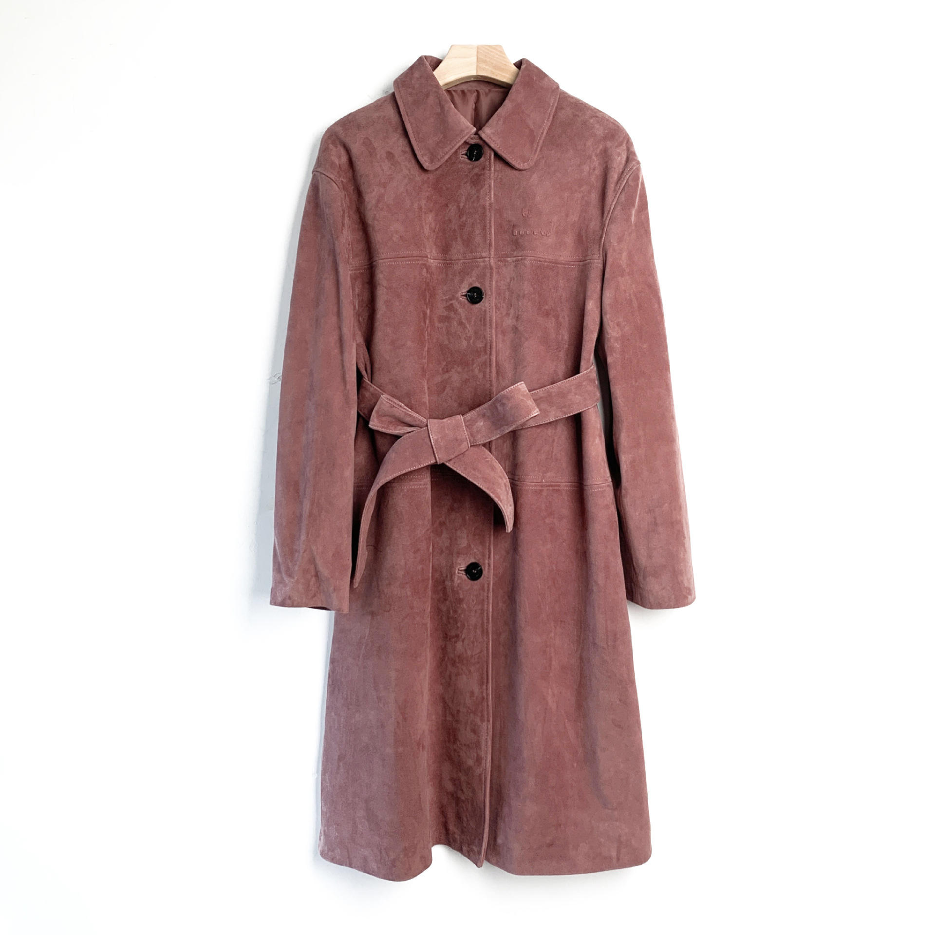 Women's genuine leather coat - Women Fashion Wears Suede Trench Coat Turn-down Collar Lon | Unidekuaidi