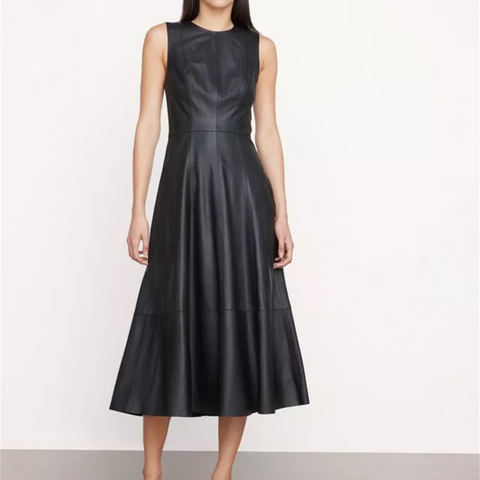 Women's genuine leather dress - Spring New Arrival Umbrella Dress Long High Waist Elegant | Unidekuaidi