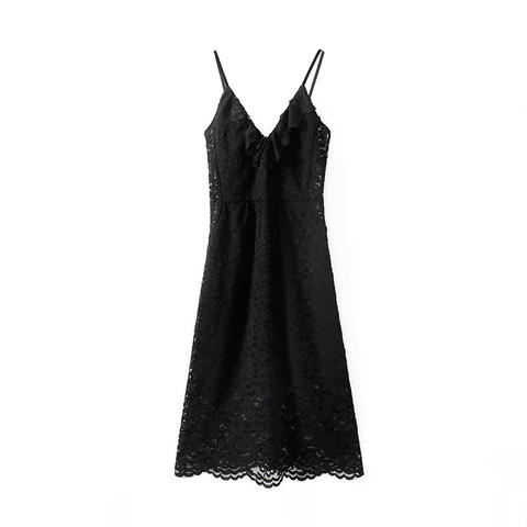 Women's genuine leather dress - Summer New European and American Style Sexy Deep V Neck Sl | Unidekuaidi