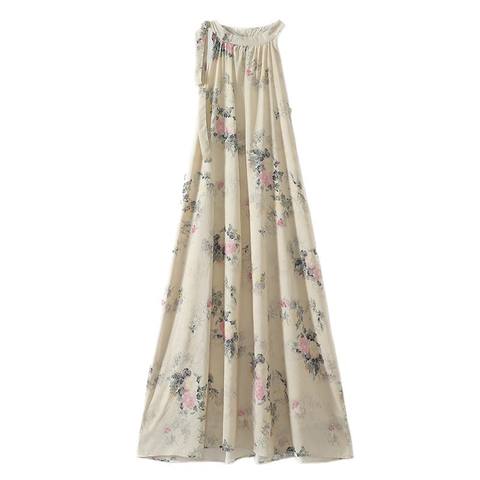 Women's genuine leather dress - Summer New Rayon Cotton Beach Style Flower Girls' Dress | Unidekuaidi