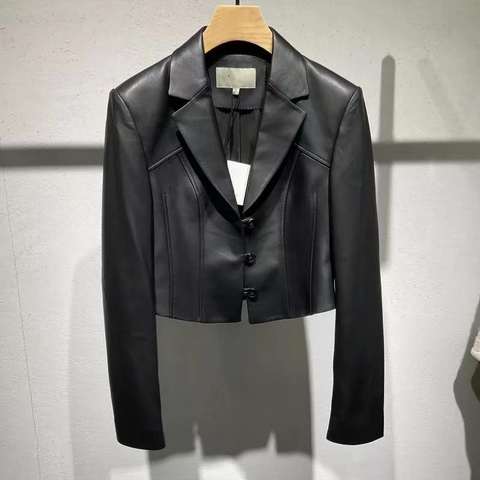 Women's genuine leather jacket - Fashionable Real Leather Jackets Single Breasted Long Slee | Unidekuaidi