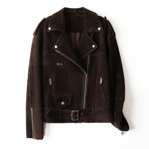Women's genuine leather jacket - Autumn and Winter New Goat Leather Suede European and Amer | Unidekuaidi