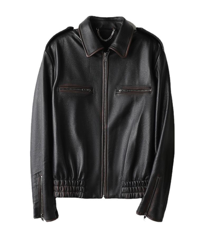 Women's genuine leather jacket - Street Wear Popular Genuine Cow Skin Material Unisex Custo | Unidekuaidi