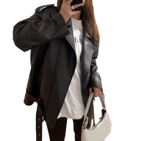 Women's genuine leather jacket - New Design Genuine Sheepskin Leather Custom Jacket With Bu | Unidekuaidi