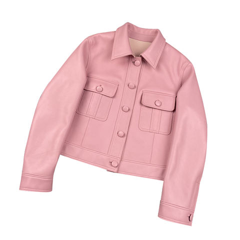 Women's genuine leather jacket - Simple Design Sense Genuine Leather Sheepskin Lapel Motorc | Unidekuaidi