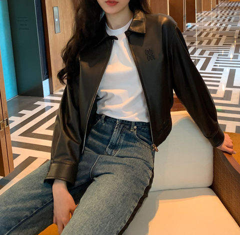Women's genuine leather jacket - New High Quality Street Style Zipper Short Black Real Leat | Unidekuaidi