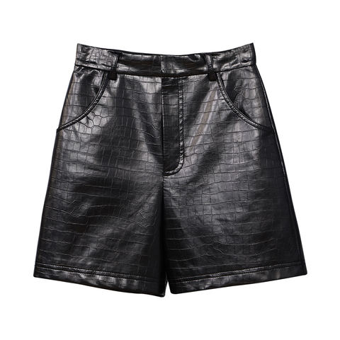 Women's genuine leather outerwear - New Crocodile Print Loose Straight Genuine Sheep Leather S | Unidekuaidi