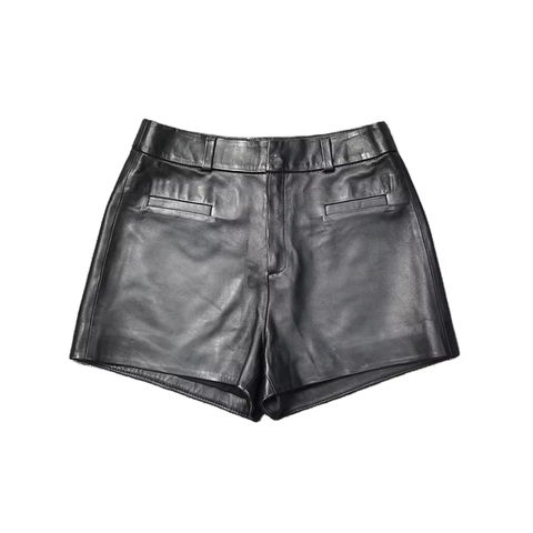 Women's genuine leather outerwear - Plus Size Street Style Plain Mid Waist Genuine Sheepskin B | Unidekuaidi
