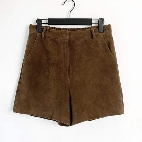 Women's genuine leather outerwear - Customized Women Leather Shorts Korean Style Casual Elasti | Unidekuaidi