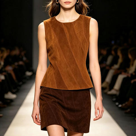 Women's genuine leather outerwear - HN3343-7 2026 Summer Irregular Spliced Bodycon Mini Women' | Unidekuaidi