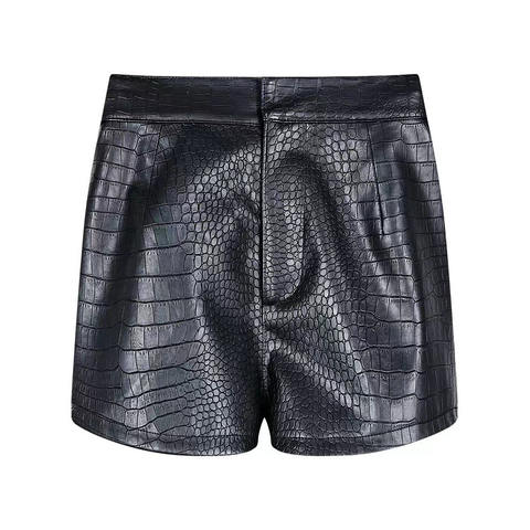 Women's genuine leather outerwear - Wholesale Fashion Street Style Ladies Sexy Embossed Black | Unidekuaidi
