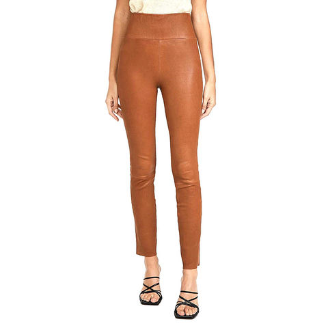 Women's genuine leather pants - Good Quality Stretch Sheepskin Elastic Waist Skinny Pants | Unidekuaidi