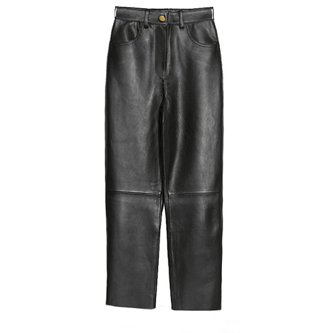 Women's genuine leather pants - Arrival New Fashion Real Leather Trousers High Waist Genui | Unidekuaidi