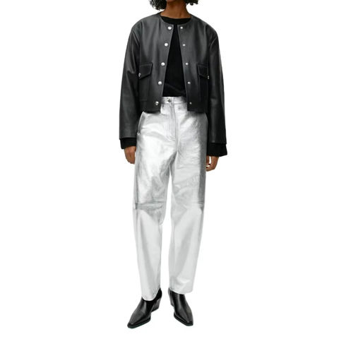 Women's genuine leather pants - Female Leather Trousers Winter Autumn High Waist Straight | Unidekuaidi