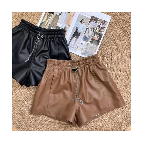 Women's genuine leather pants - Wholesale Price Sexy Short Leather Pants Loose Genuine Lea | Unidekuaidi