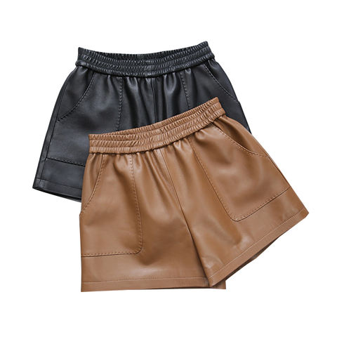 Women's genuine leather pants - Fashion Simple Sheep Leather Trousers Elastic Waist Big Po | Unidekuaidi