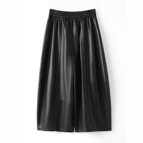 Women's genuine leather pants - HN6603 Women's Veg Tanned Lambskin Leather Pants Mid High | Unidekuaidi