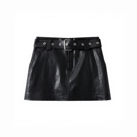 Women's genuine leather skirt - Latest Vintage Design A-Line Mini Skirt for Women Genuine | Unidekuaidi