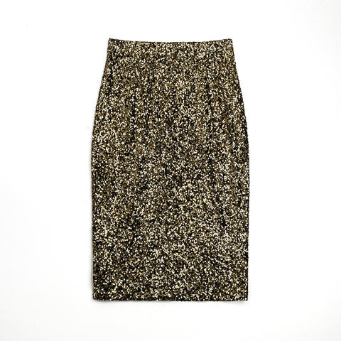 Women's genuine leather skirt - Wholesale Popular Women Sequin Midi Polyester Skirt High W | Unidekuaidi