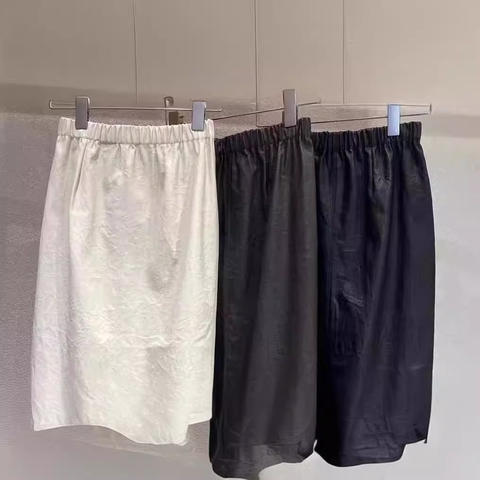 Women's genuine leather skirt - Custom Size High Quality Elegant Elastic Mid Waist Split R | Unidekuaidi