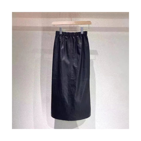 Women's genuine leather skirt - Wholesale Spring New Fashion Ladies Solid Color Causal Gen | Unidekuaidi