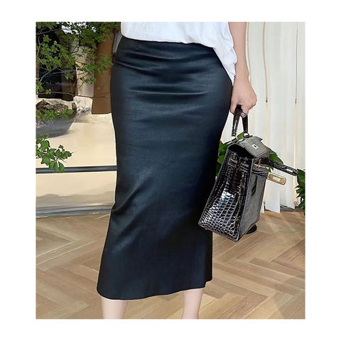 Women's genuine leather skirt - Hot Sale Sexy Genuine Leather Women's Skirts Elastic Waist | Unidekuaidi