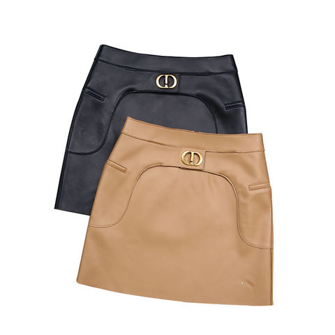 Women's genuine leather skirt - High Quality Casual Mini Skirt Nature Waist Real Sheepskin | Unidekuaidi