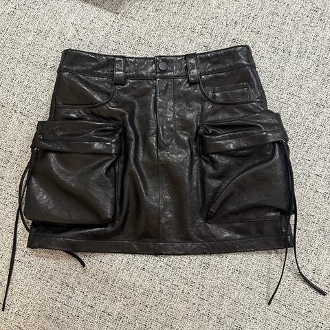 Women's genuine leather skirt - Hot Fashion 2026 for Women Genuine Leather Summer Skirt Ca | Unidekuaidi