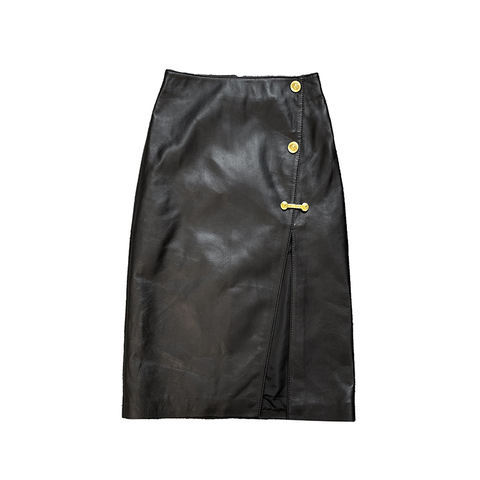 Women's genuine leather skirt - Fashion Personality Sheepskin Genuine Leather High Waist W | Unidekuaidi