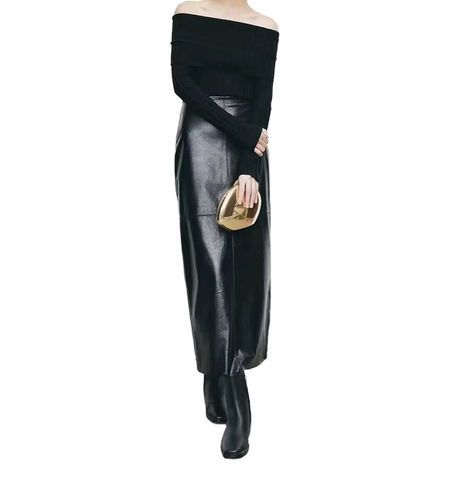 Women's genuine leather skirt - Wholesale Fashion Genuine Sheepskin Leather Skirt Mature W | Unidekuaidi