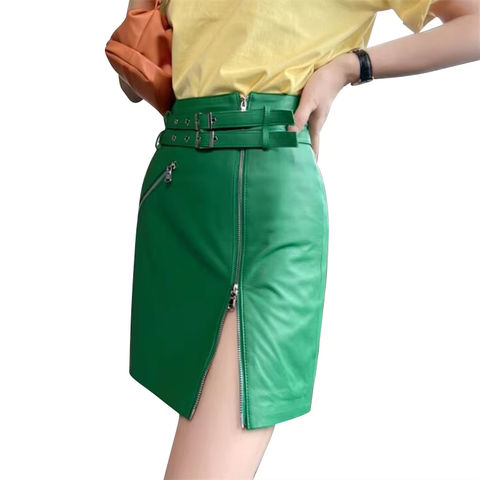 Women's genuine leather skirt - % Genuine Skinny Custom Leather Skirt With Zipper Design S | Unidekuaidi